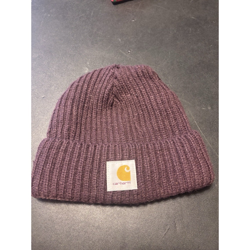 CARHARTT Winter Beanie Hat - PURPLEish Acrylic Snow Hat One Size Unisex